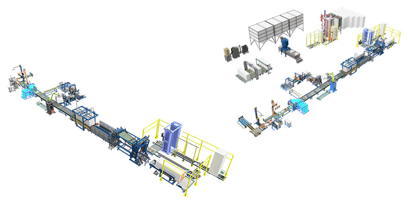 Technological lines for the production of XPS and EPS
